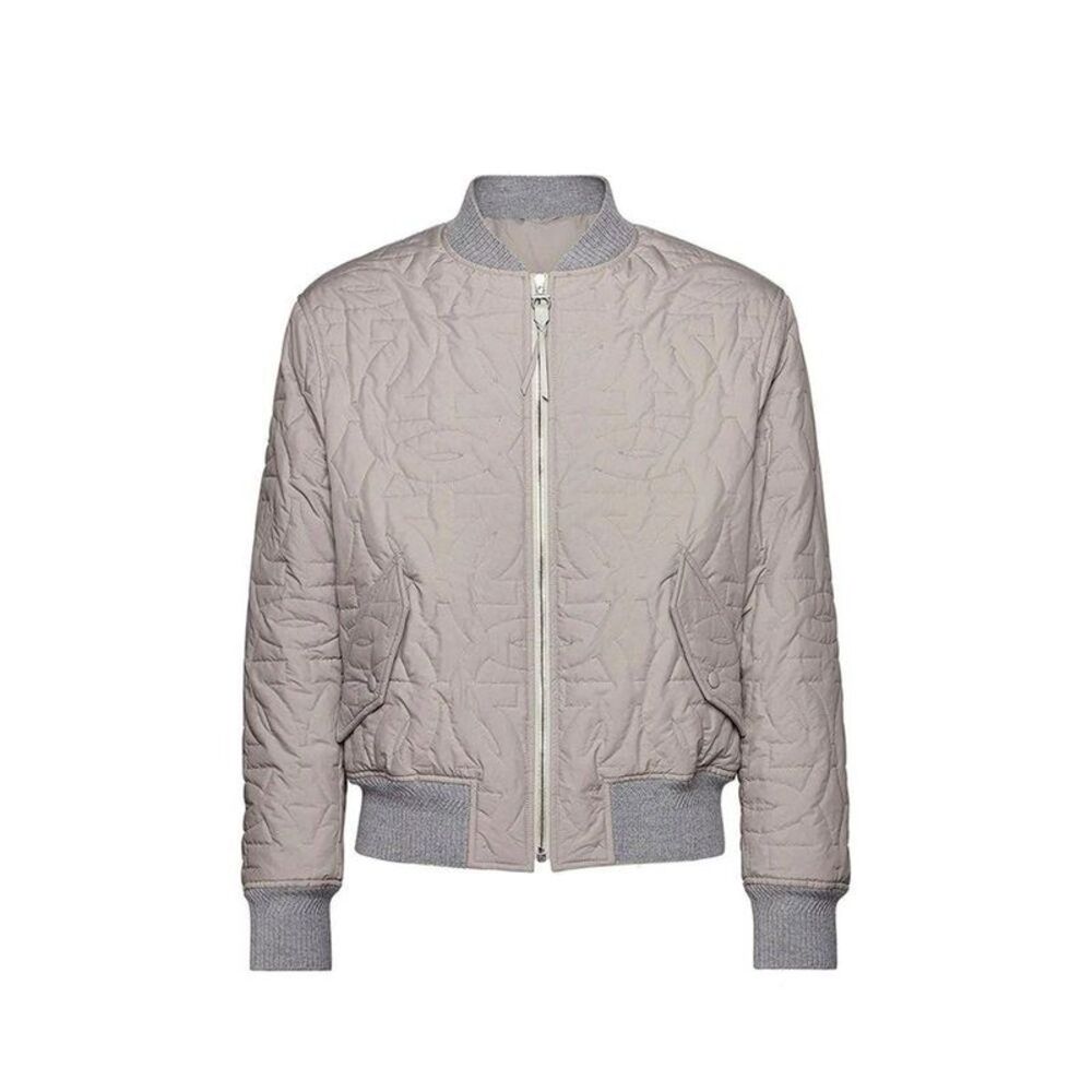 Salvatore Ferragamo Polyester Bomber Jacket Men Gray Jackets